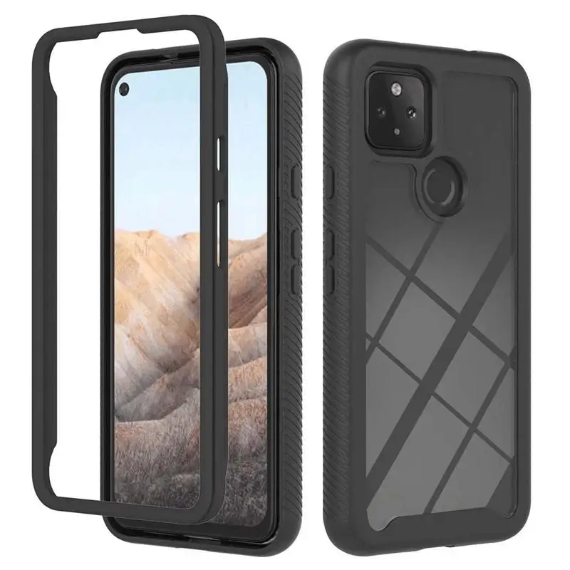 

Transparent Back Shell Phone Cover Shockproof Phone Protector Compatible for Google Pixel 5a 5G