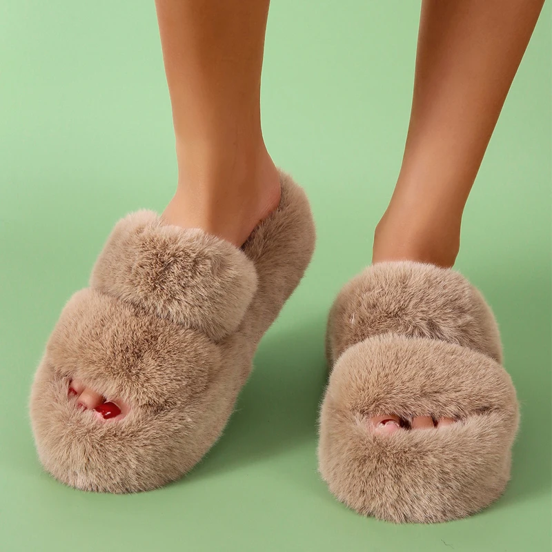 

Женская обувь на танкетке, теплая плюшевая нескользящая обувь на платформе, повседневная женская обувь, новинка 2022