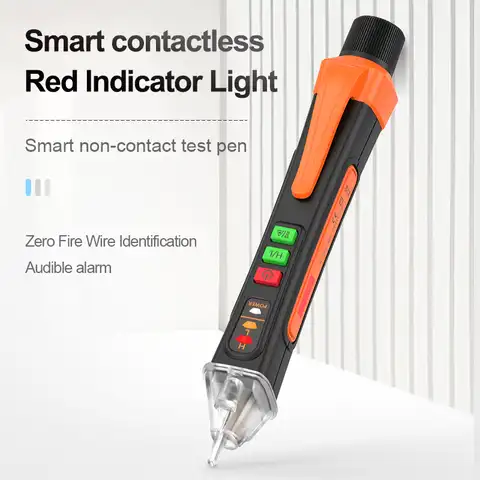 Детектор напряжения, умный бесконтактный тестер напряжения, ручка-метр 12-1000 В, электрический датчик тока, карандаш, индикатор напряжения