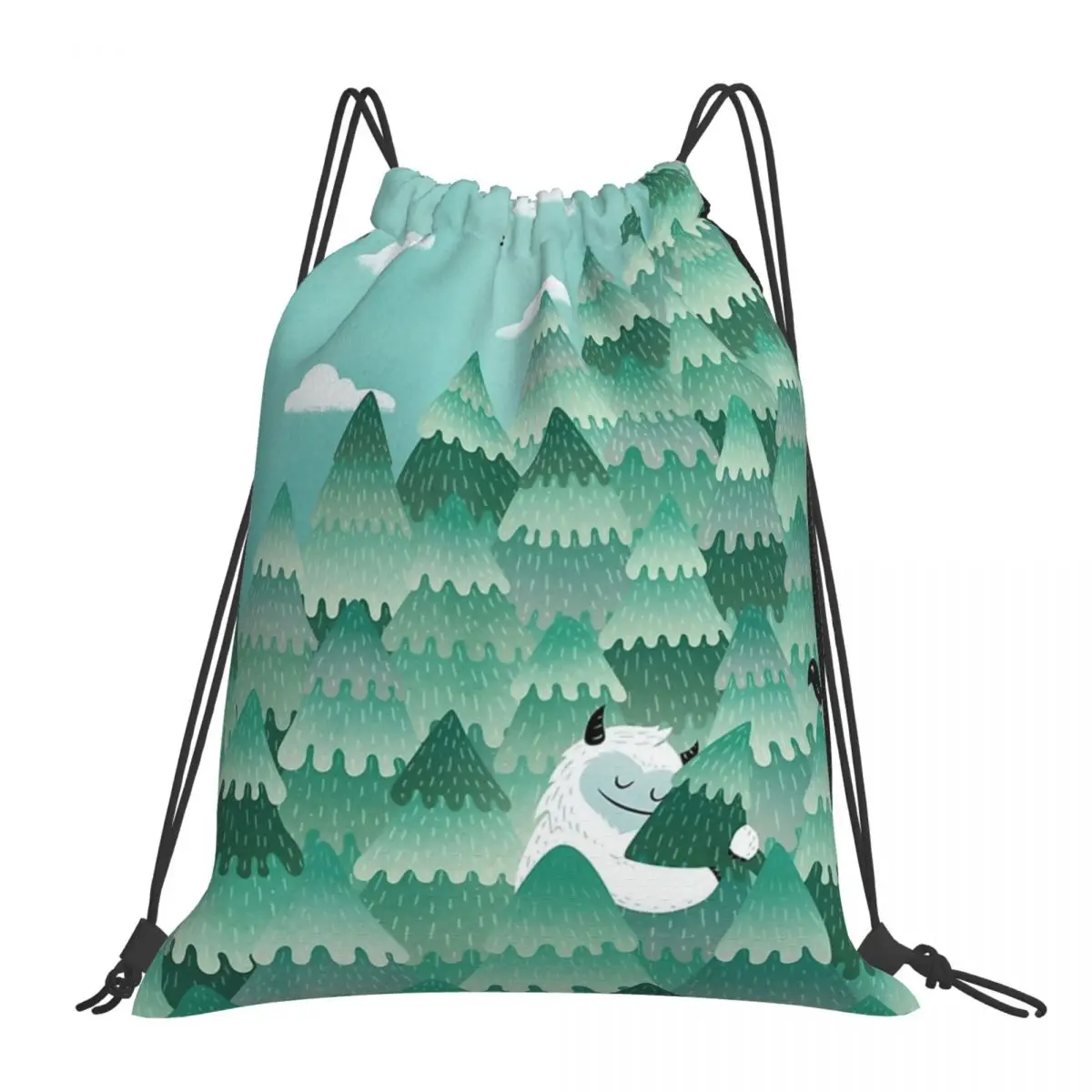 

Портативный рюкзак на шнурке для Hugger (Весенняя и летняя версия), сумка на шнурке с карманами, сумка для мелочей для путешествий, школы