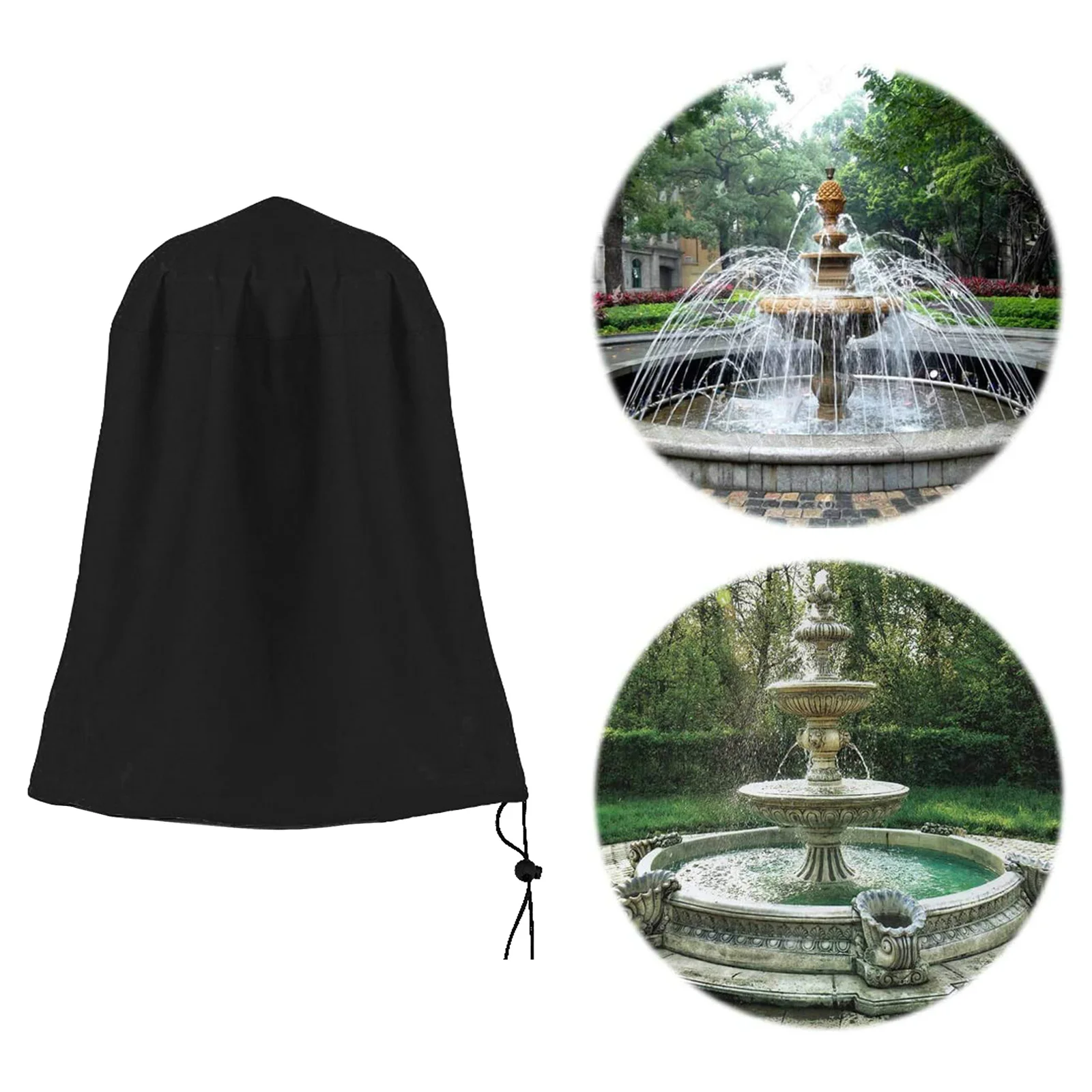 

Fountain Cover With Drawstring Fountain Protector Waterproof Outdoor Dustproof 420D Oxford Cloth Winter Garden Snowy Windproof