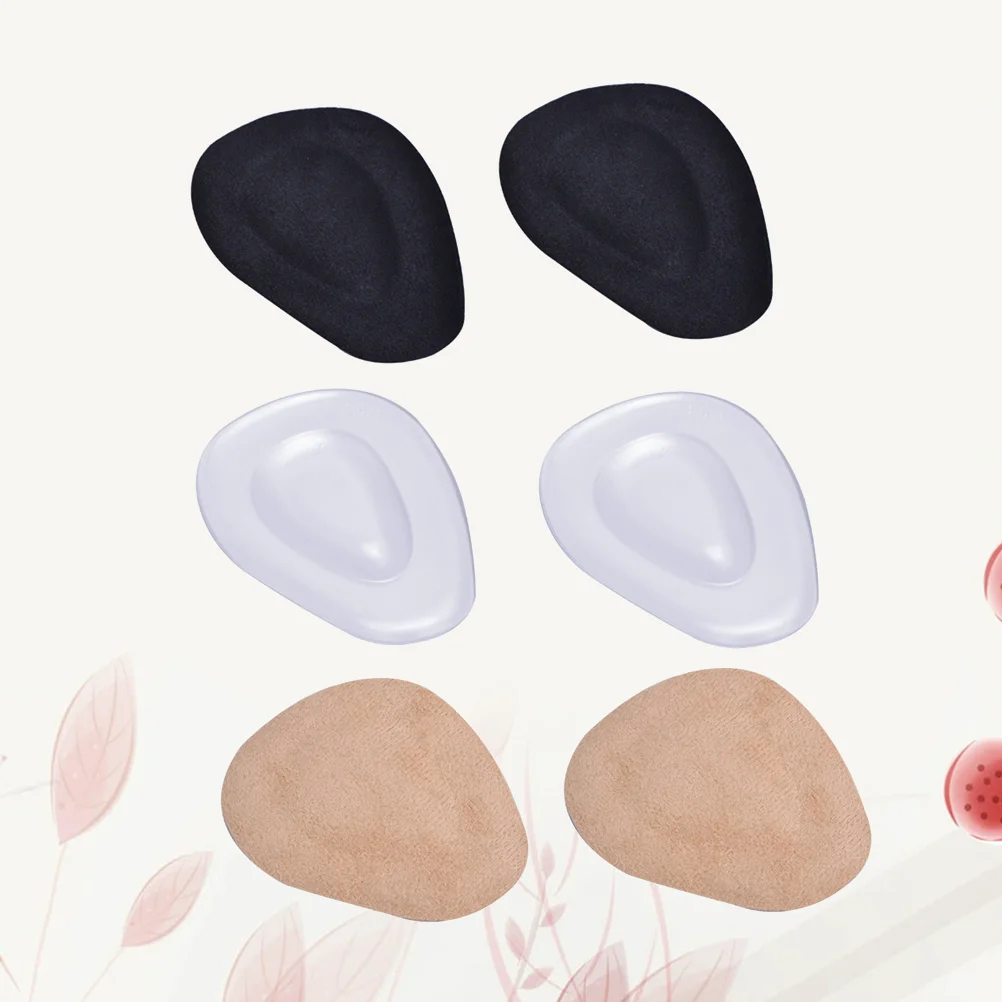 

3 Pair Half Foot Cushions Shoe Pads Insoles Toe Socks Women High Heel Sandals Gel