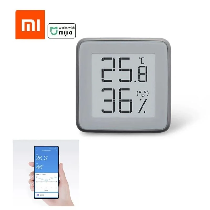 

[Smart Version] Xiaomi MMC E-Ink Screen BT2.0 Smart Bluetooth Thermometer Hygrometer Works with xiaomi mi home MIJIA App