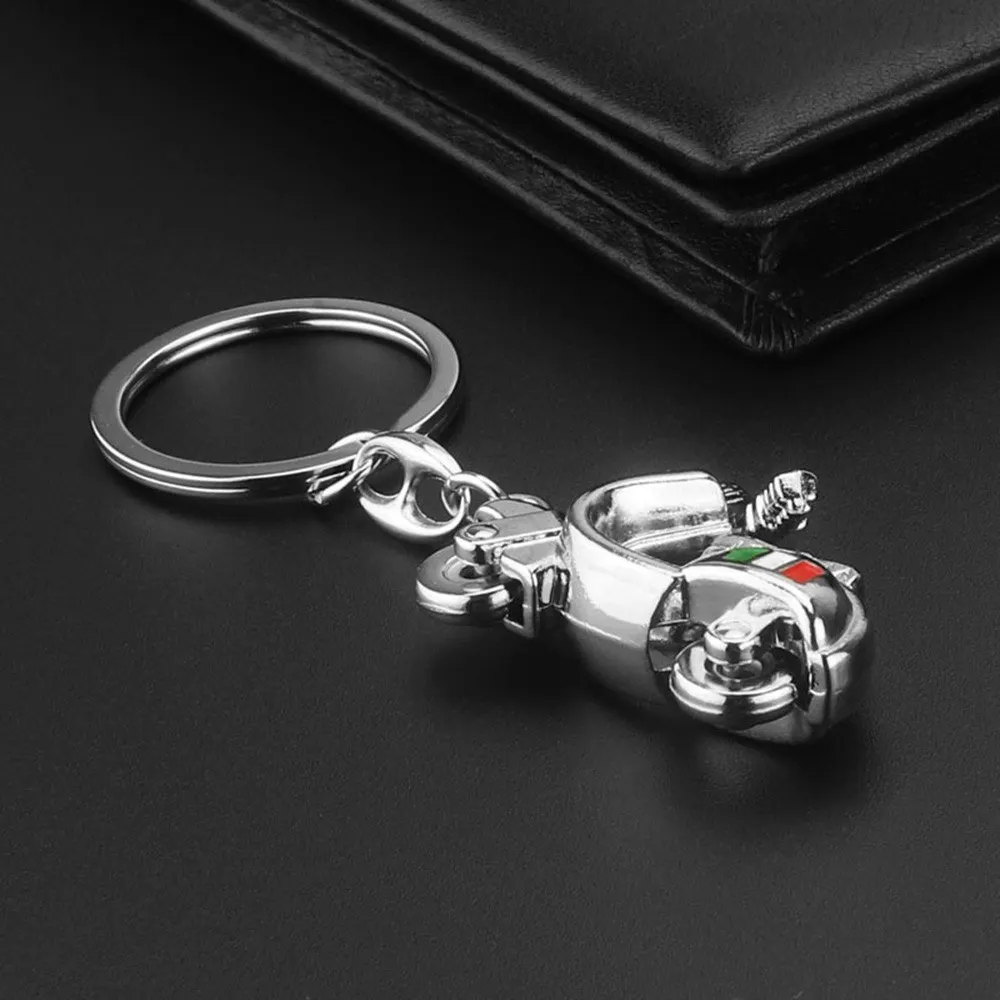 

3Pcs Metal Key Chain Zine Alloy Exquisite Electrombile Key Pendant