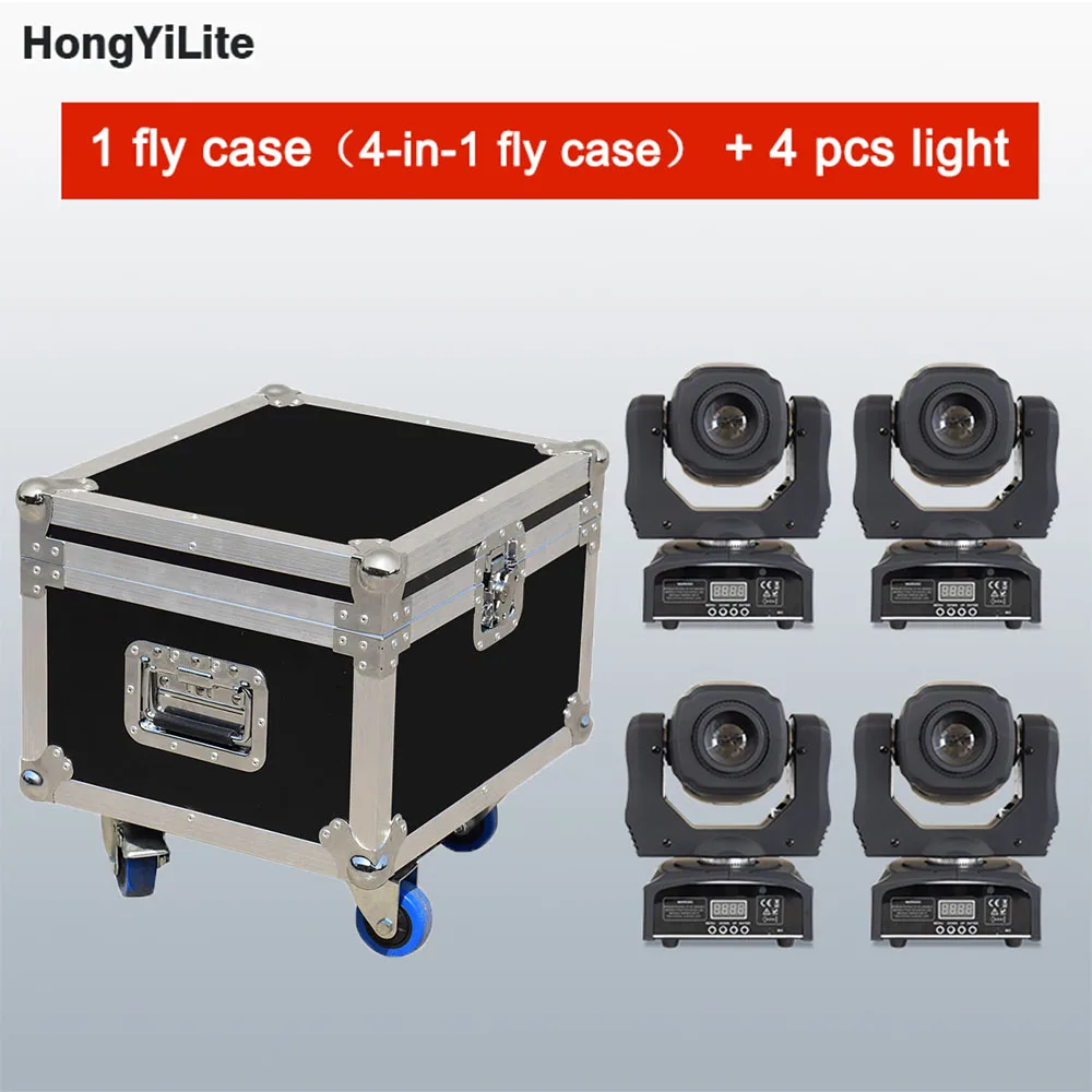 Lyre Moving Head LED 60W Mini Spot DMX Light 8 Gobos 7Colors Mobile Projector For Disco Dance Floor By 4In1 Flight Case Shipping