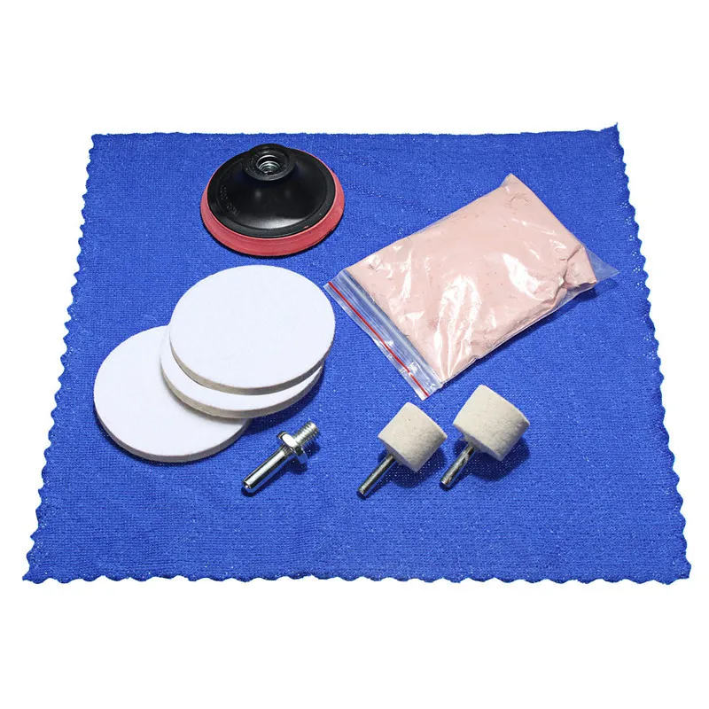 

8Pcs Repair Glass Polishing Kit Cerium Oxide Powder For Car Windshields Fish Tank Watch Glass Scratch Remover Cleaning Tool