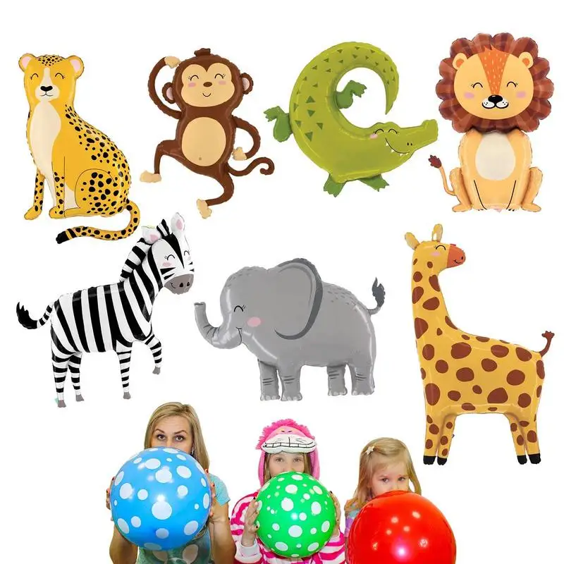 

Animal Balloons Jungle Safari Wild Forest Elephant Balloon Decorative Party Supplies For Baby Shower Animal Theme Party Jungle