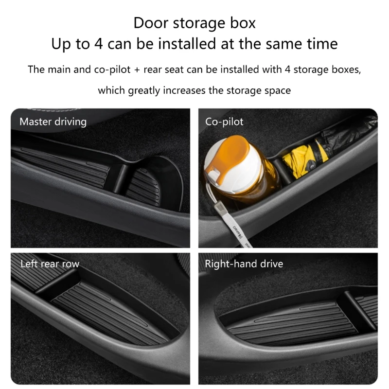 

Для модели 3 модели Y дверной органайзер для хранения лоток TPE водонепроницаемый внутренний держатель GTWS