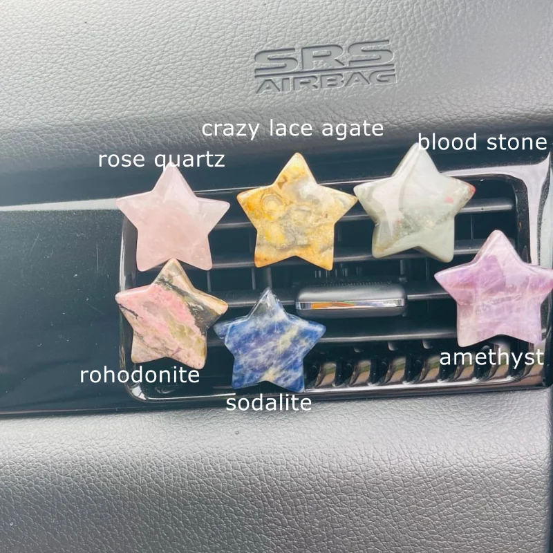 10pc Star Natural Crystal Stone Car Air Outlet Clip Healing Lucky Gem Car Interior Jewelry Accessories Women Gift Home Decor 10pc Star Natural Crystal Stone Car Air Outlet Clip Healing Lucky Gem Car Interior Jewelry Accessories Women Gift Home Decor