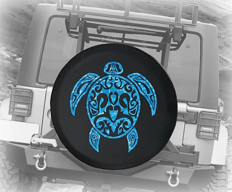 

Запасная крышка для шины морской черепахи для джипа, кемпера, кроссовера с отверстием для резервной камеры или без него