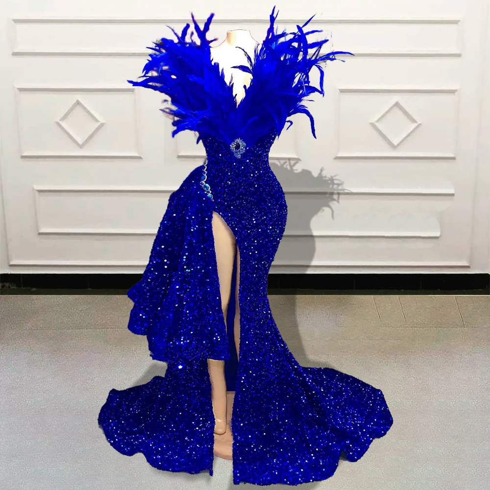 

Блестящее длинное платье-Русалка с блестками и бриллиантами для выпусквечерние вечера 2022 пикантное женское официальное вечернее платье с ...