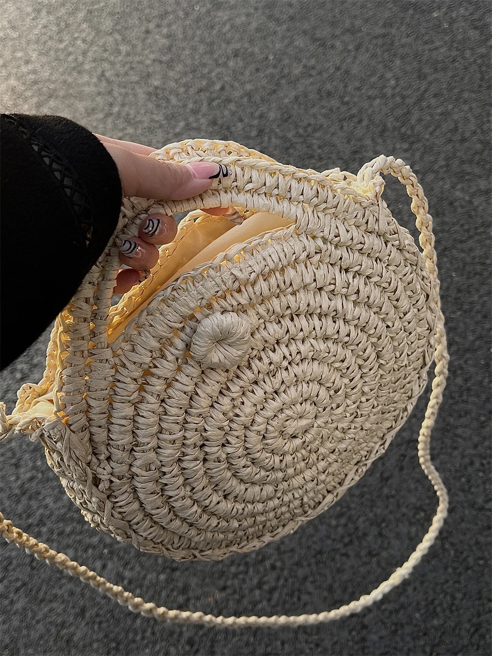 

Fashion Designer Circular Straw Kniting Tote Shoulder Bag National Large Handbags For Women Crossbody Beach Bags сумка женская