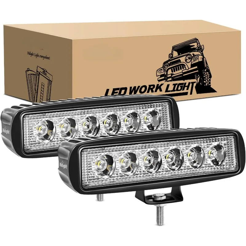 Фото 2 шт., светодиодные лампы для внедорожников, 18 Вт, 2 шт. №1