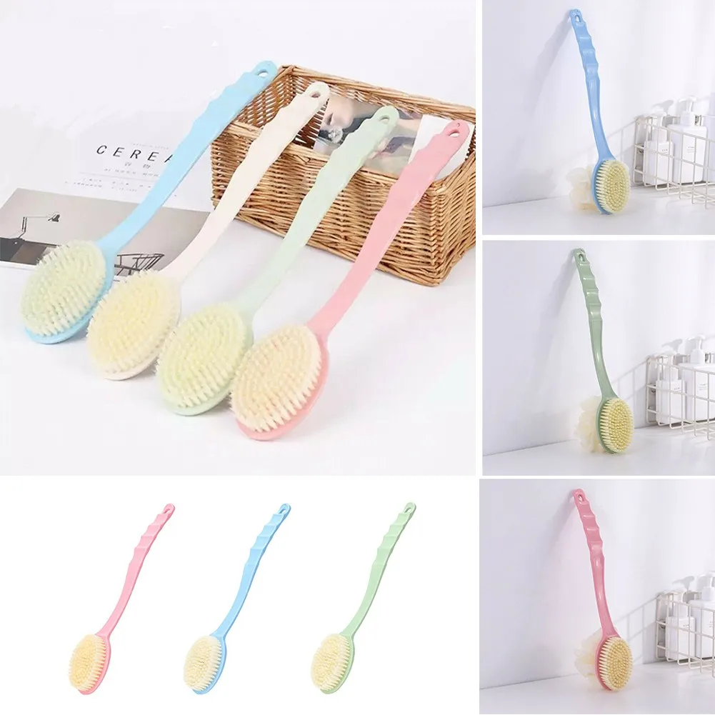 

Long Handle Bath Brush Back Body Bath Shower Sponge Scrubber Brushes Exfoliating Scrub Skin Massager Exfoliation Bathroom Brush