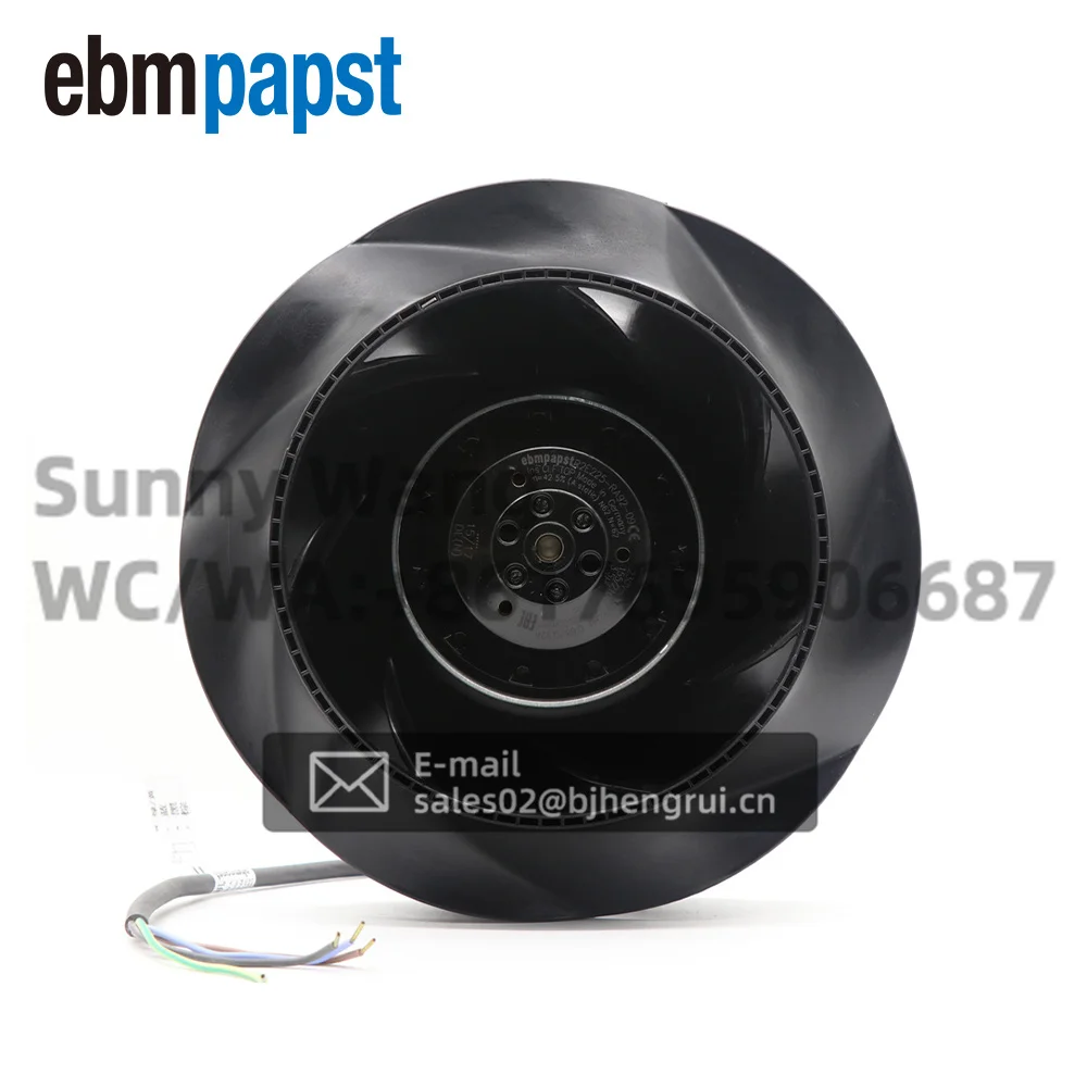 Фото ebmpapst R2E225-RA92-09 R2E225-BD92-09 Центробежный охлаждающий вентилятор переменного тока 230 В для двигателя очистителя воздуха HVAC Электрический шкаф M2E068-DF №1