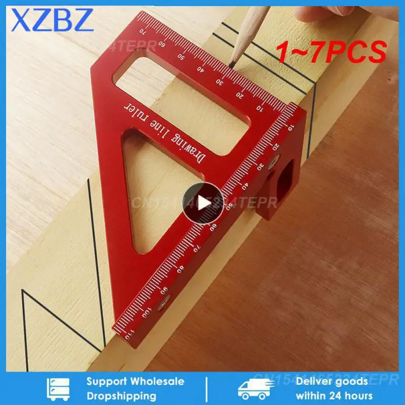 

1~7PCS Woodworking Square Protractor Aluminum Alloy Miter Triangle Ruler High Precision Layout Measuring Tool for Engineer