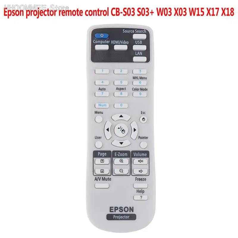 Оригинальная версия проектора Epson, 1 шт., с дистанционным управлением, модель S03 + W03 X03 W15 X17 X18