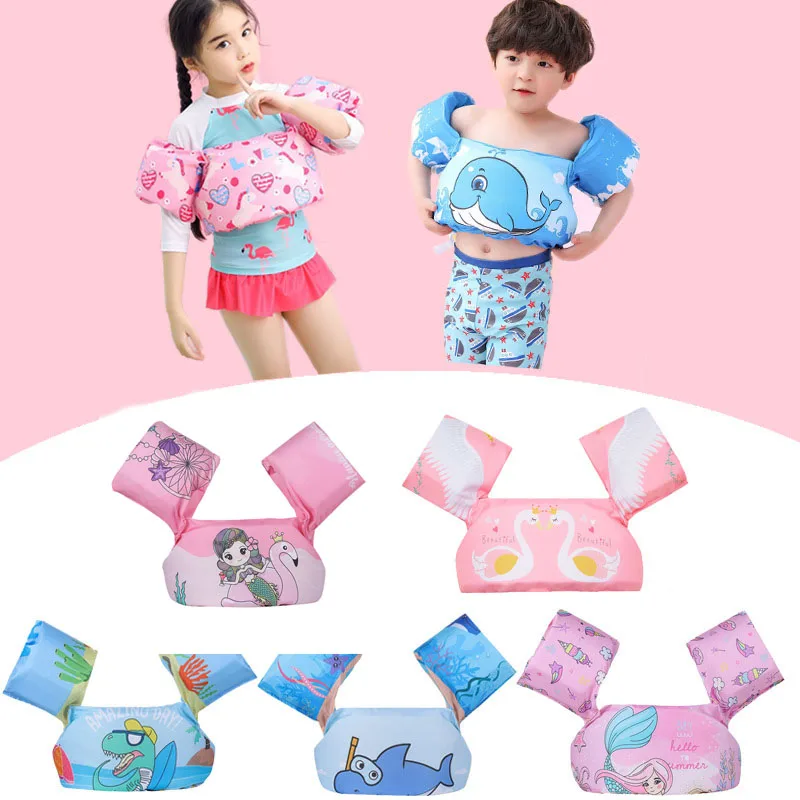 

Baby Float Cartoon Arm Sleeve Life Jacket Swimsuit Foam Safety Swimming Training Floating Pool Float Swimming Ring puddle jumper
