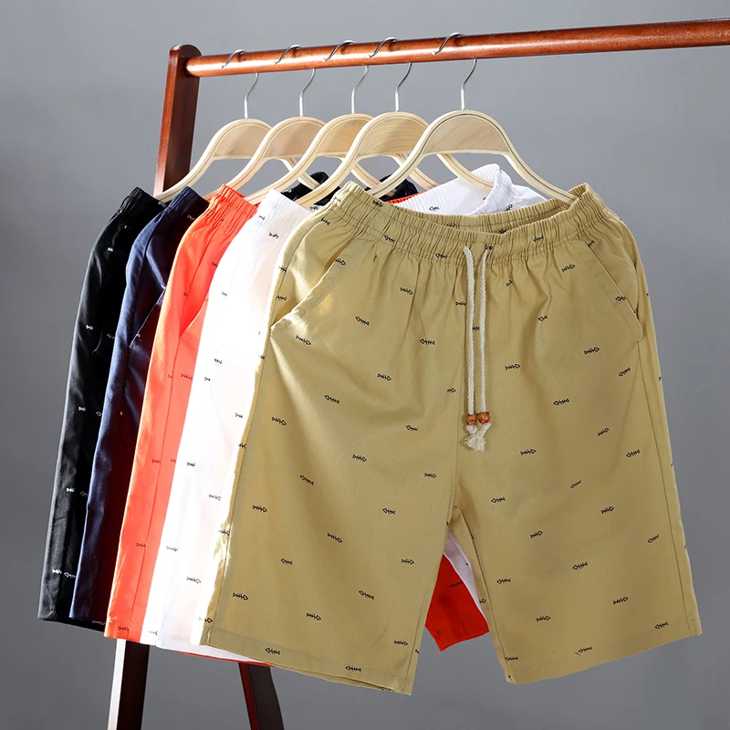 

Man Board Shorts Cotton Casual Shorts New Summer Male Elastic Waist Shorts Knee Length Pants Man Fit Home Daily Shorts Pants 4XL