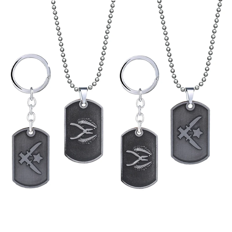

Game Jewelry Counter Strike Cs Go Keychain Dog Tag Pendant Key Holder Keyrings CSGO Collier Fans Gift Souvenir llaveros