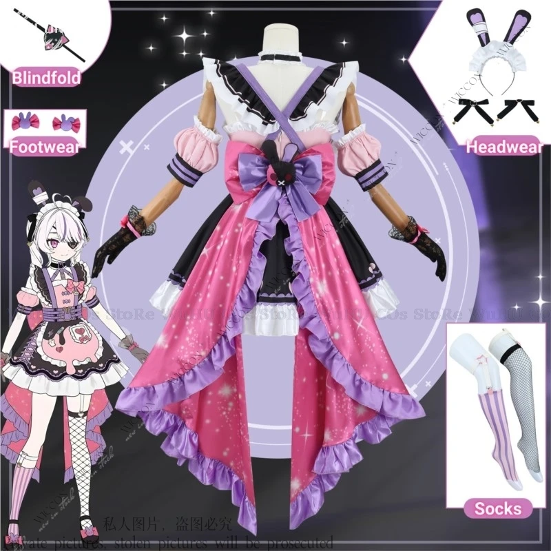 Nijisanji EN Maria Marionette 2 0 Косплей Костюм Парик Обувь Comic-Con Маскарад Маскировка Женщина