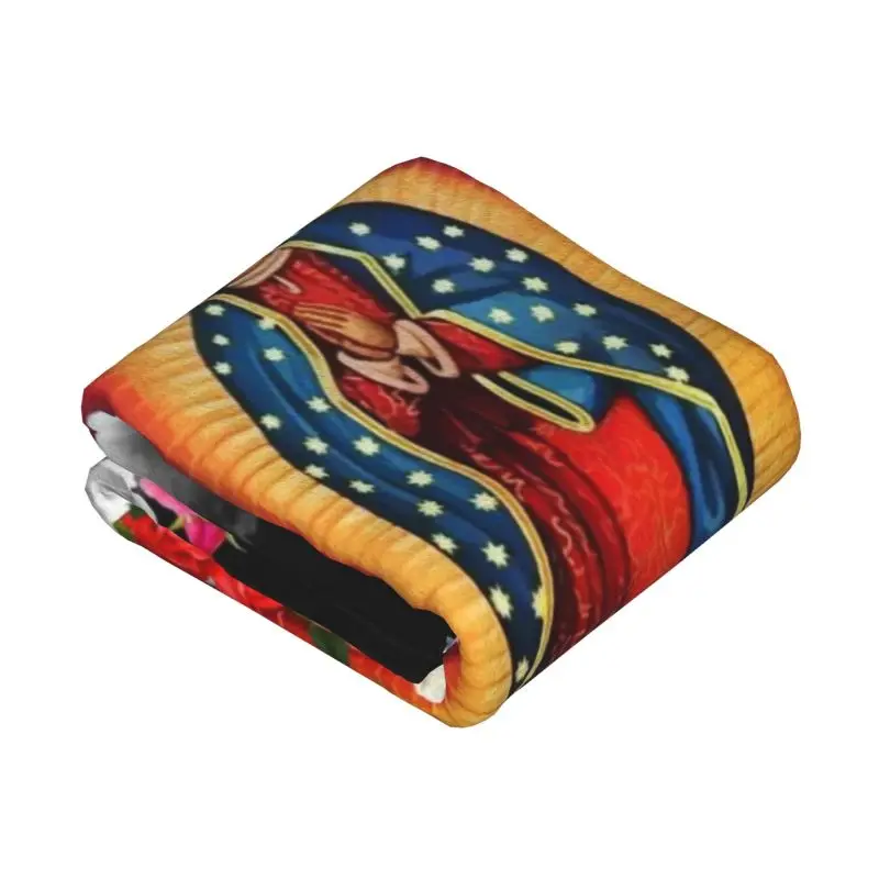 Ультра-мягкие флисовые покрывала на заказ Дева Мария Гуадалупе теплое