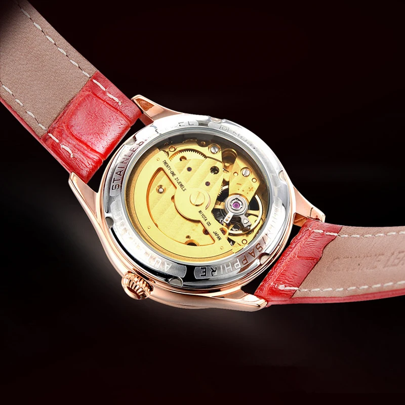 CARNIVAL Brand Fashion Mechanical Watch For Women Luxury Automatic Wristwatch Ladies Waterproof Luminous Clock Relogio Feminino enlarge