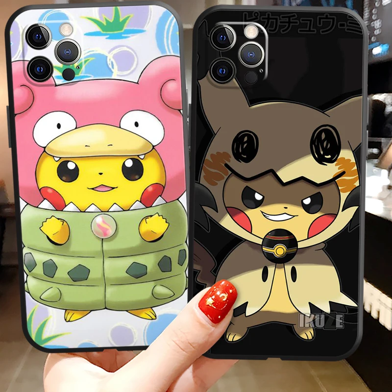 

Pokemon Pikachu Phone Cases For iPhone 11 12 Pro MAX 6S 7 8 Plus XS MAX 12 13 Mini X XR SE 2020 Cases Coque Funda