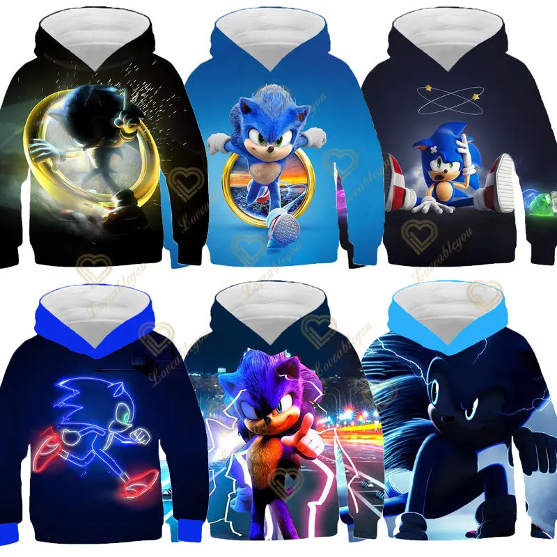 

New Hot Sale The Sonic Hoodie Anime Hoodies Men Women Streetwear Pullover Harajuku Hoodies Sweatshirt Clothes