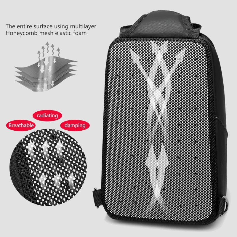 XIEN Fashion Men Crossbody Shoulder Sling Bag Multifunctional Waterproof Male Short Travel Messenger Chest Bag нагрудная сумка