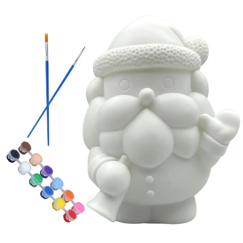 

Vinyl Santa Clause Statue DIY Ornament Ornaments Figure Christmas Decorations Xmas Nutcracker Unpainted Unfinished Blank