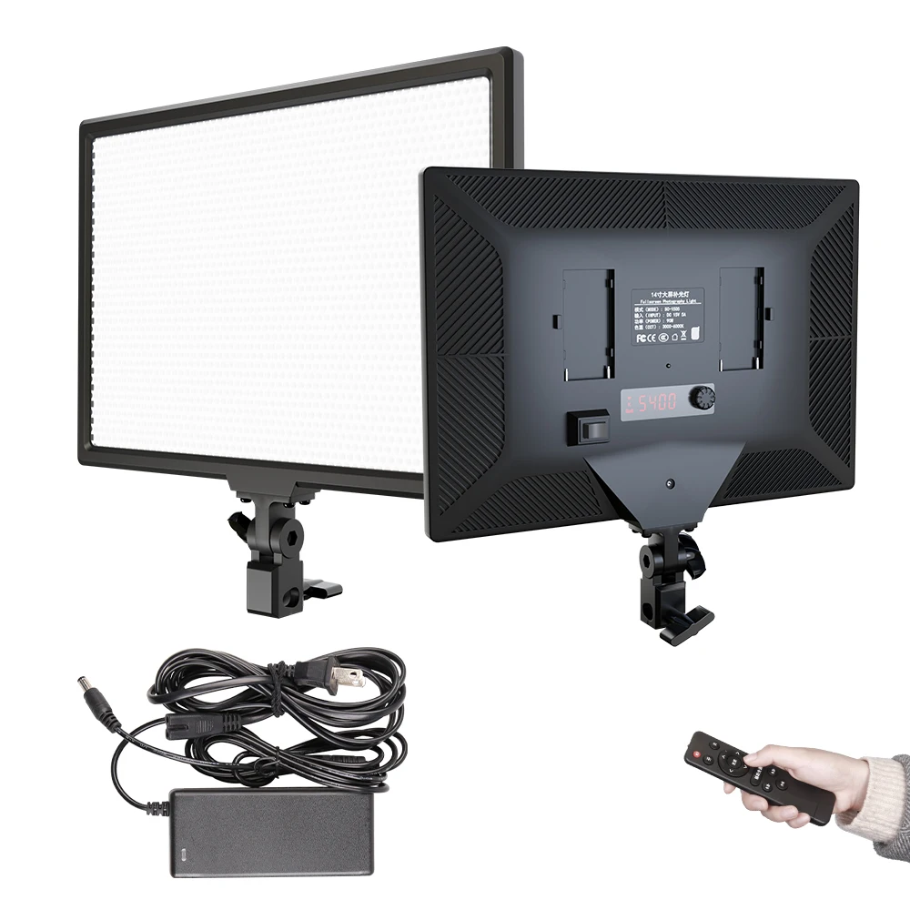 Enlarge 24X35CM Photography LED Panel Video Light Selfie Dimmable  Lighting Photo Studio Live Stream Fill Lamp Three Color With Tripod
