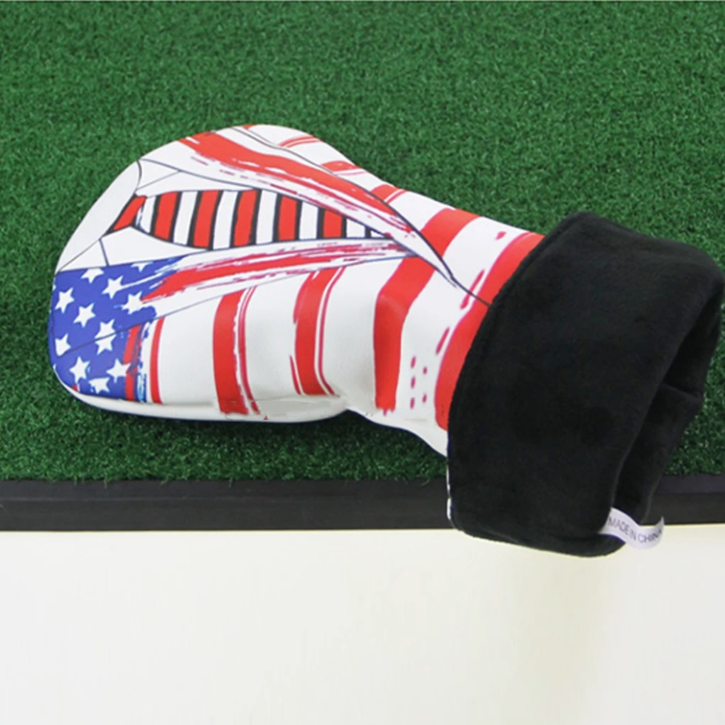 

Golf Head Covers PU American Flag Jacket 1 3 Headcovers Waterproof Gifts Golfers Fairway High-end Number Plate