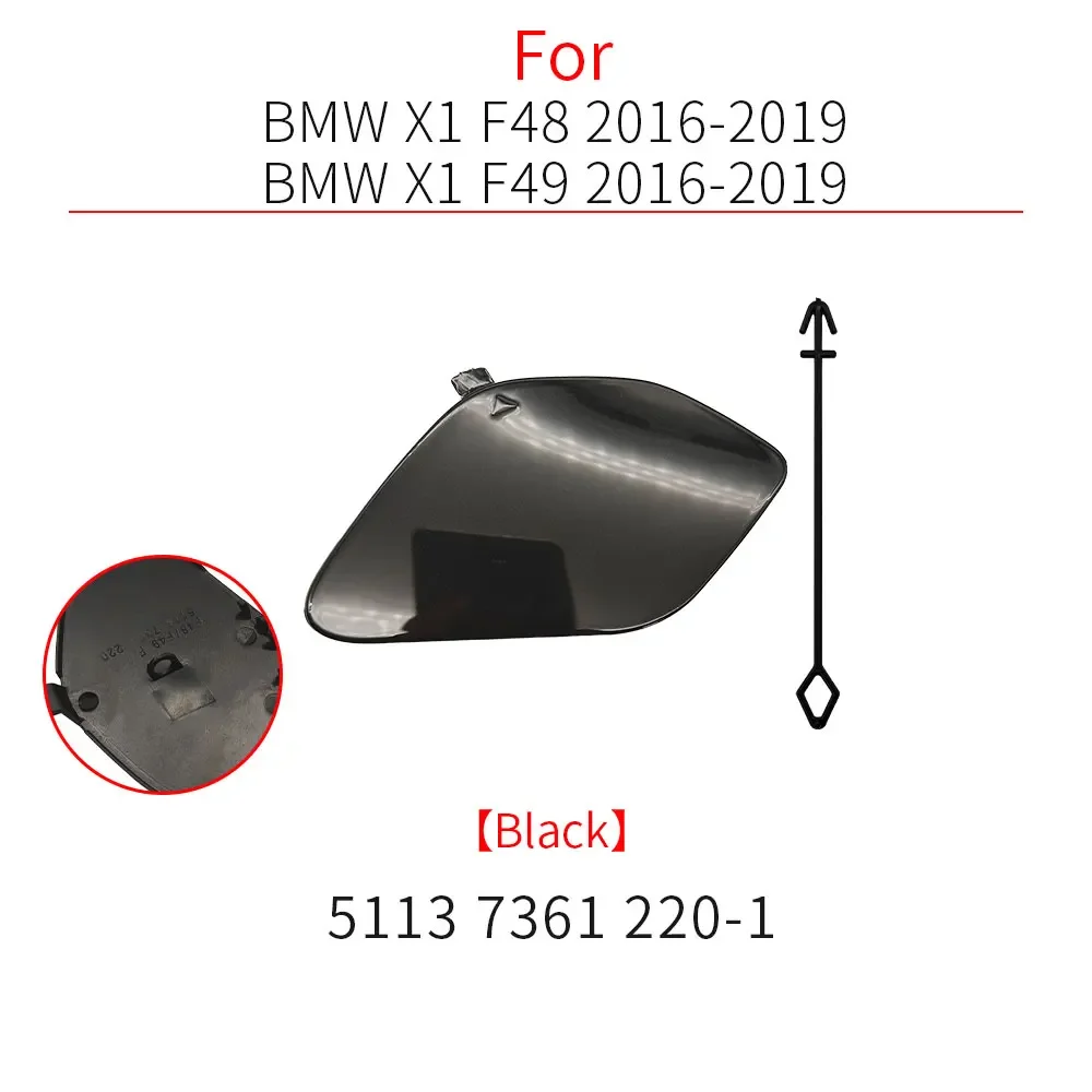 

For BMW F48 F49 Car Front Bumper Tow Hook Cover Cap Black White Silver Painted For BMW X1 Series 2014-2019 5113761220