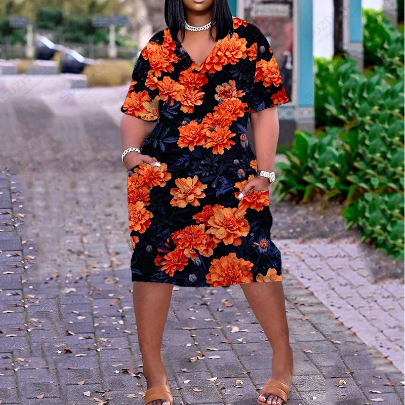 

Africa African Boho Dress 3D Printing Beach Dress New Asian Floral Dress Fashion Top Quality Dress Outfits Long