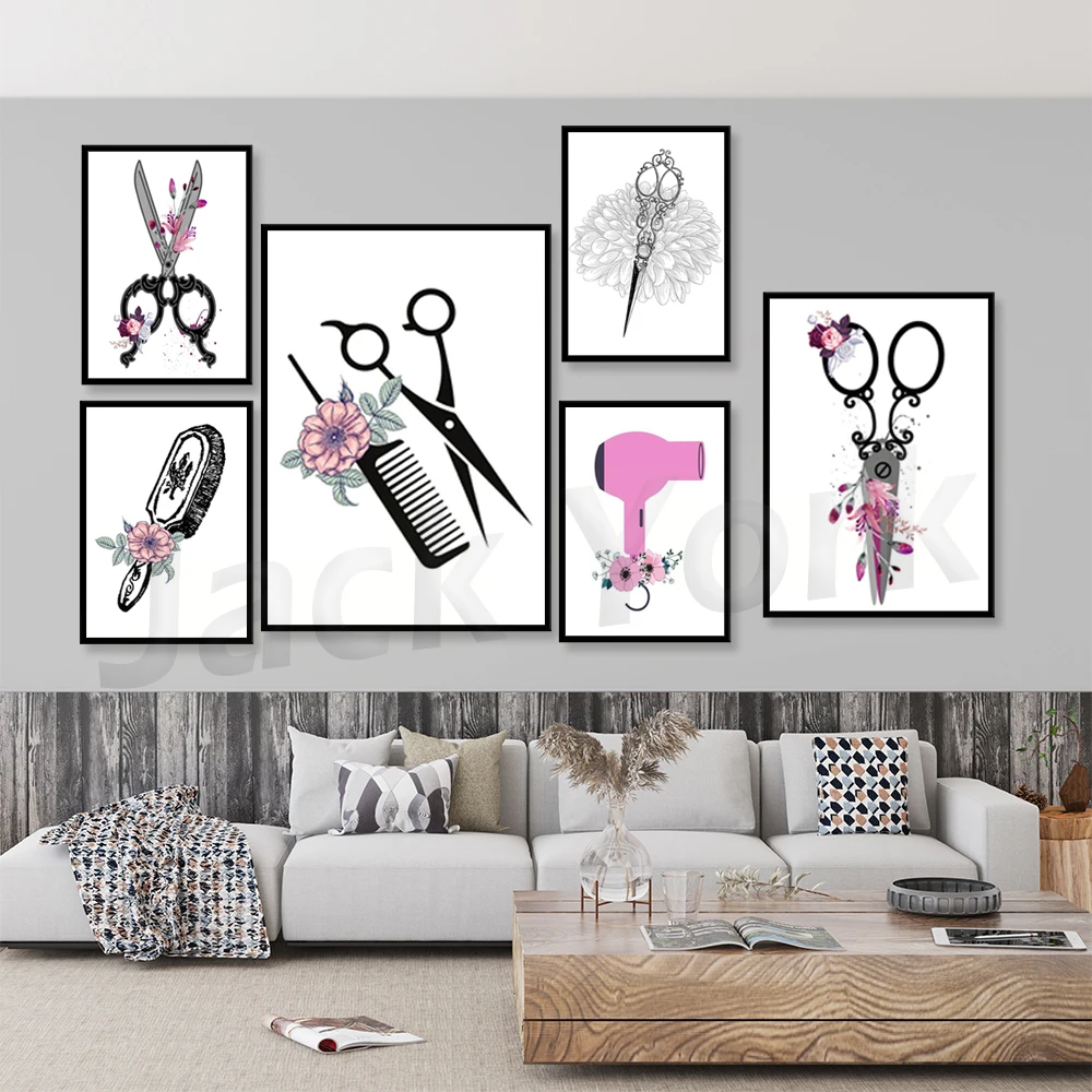 Декор парикмахерской настенное искусство настенные принты для возможность