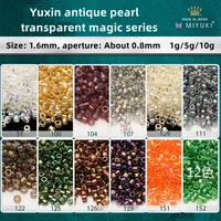 1 6mm miyuki yuxin transparent magic color series antique rice bead diy bracelet accessories imported from japan