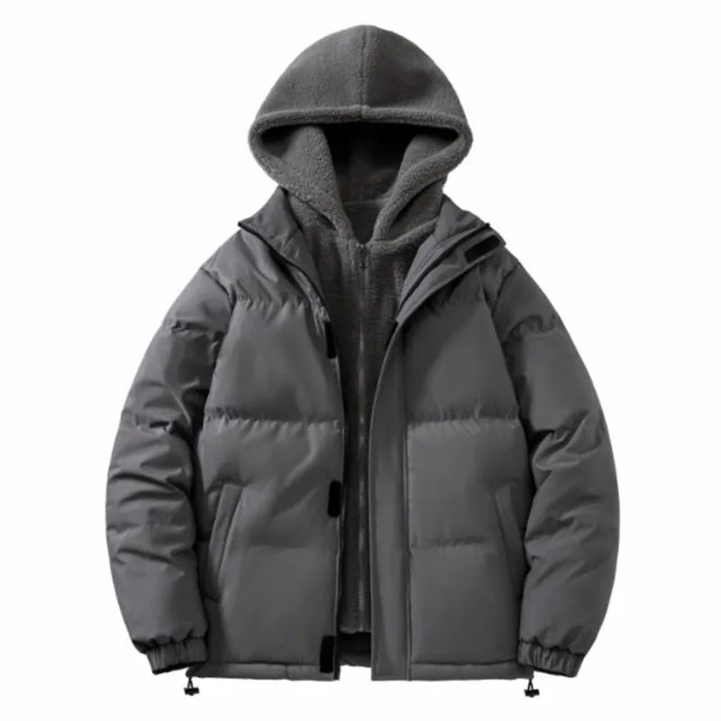 

Новинка, мужские зимние куртки, хлопковые пальто с капюшоном, толстая теплая парка с длинным рукавом, модная повседневная Уличная одежда, мужская куртка