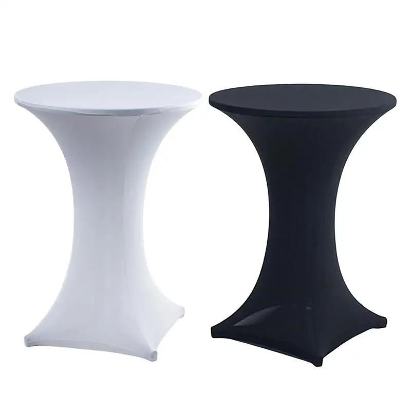 

High Top Cocktail Table Cover Spandex Lycra Wedding Party Table Covers Round For Folding Tables Accessories For Party Wedding