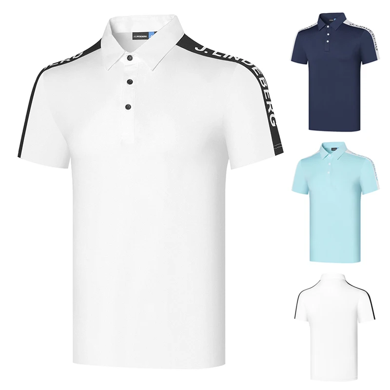 

JL-Polo de golf respirant à manches courtes pour hommes, T-shirt évac80-l'humidité, Vêtements de sport, Loisirs,ein a