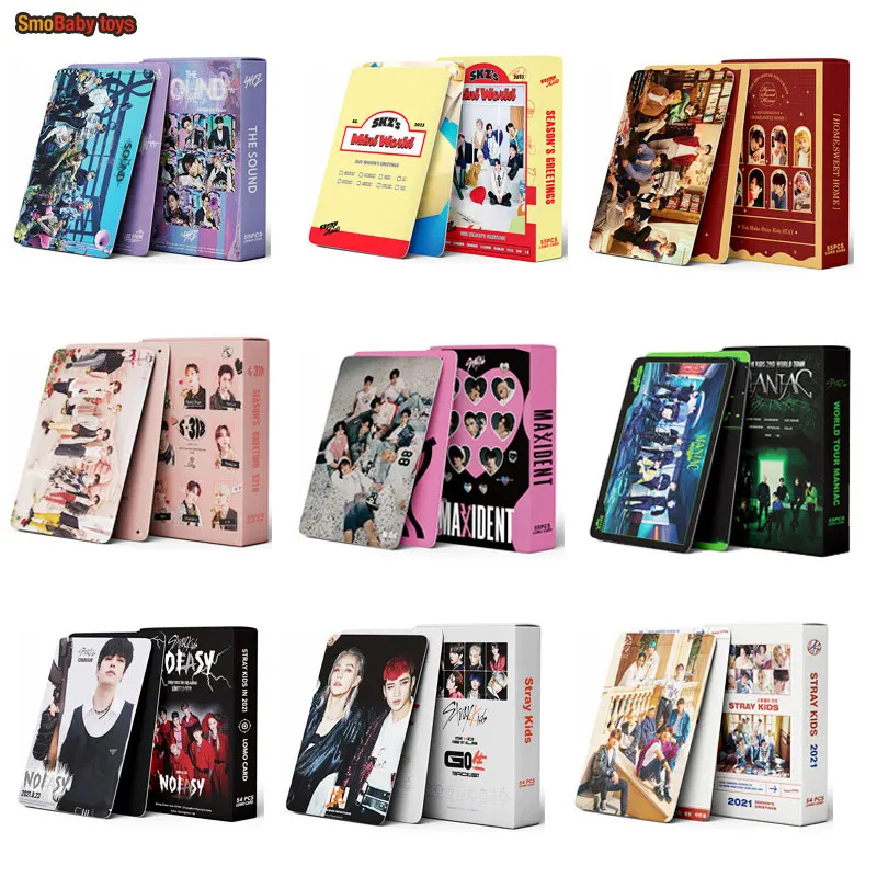 

55pcs/set Kpop Stray Kids MAXIDENT Time out CIRCUS NOEASY New Album Lomo Cards High Quality HD twice Side Print Photo Cards