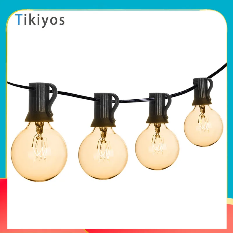 

Outdoor String Lights G40 Globe Patio Lights with for Backyard Porch Balcony Party Decor Bistro Garden