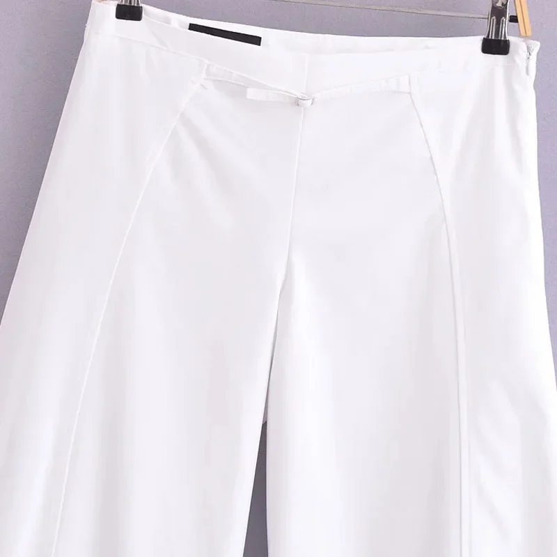 Брюки TRAF женские с широкими штанинами модные мешковатые штаны со средней талией