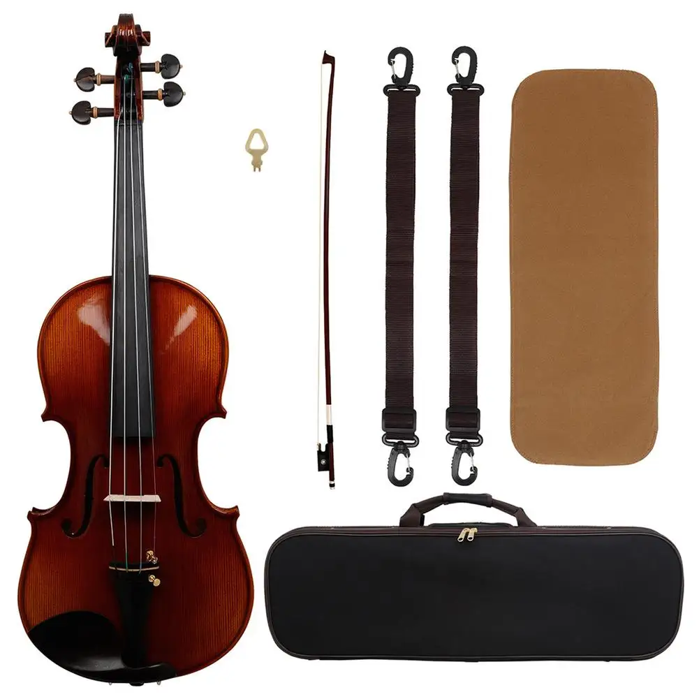 

NEW Av-90 4/4 Violin For Beginner Stage Playing Solid Wood Handmade Violin With Hygrometer Square Box Gifts