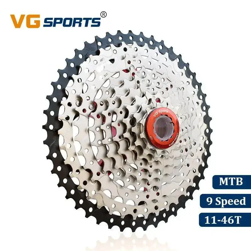 Фото VG Спортивный горный велосипед MTB 9-скоростная кассета 9Velocidade 9S 46T Запчасти для велосипеда Кассета Звездочка свободного хода Cdg Cog Сверхлегкий 410 г №1