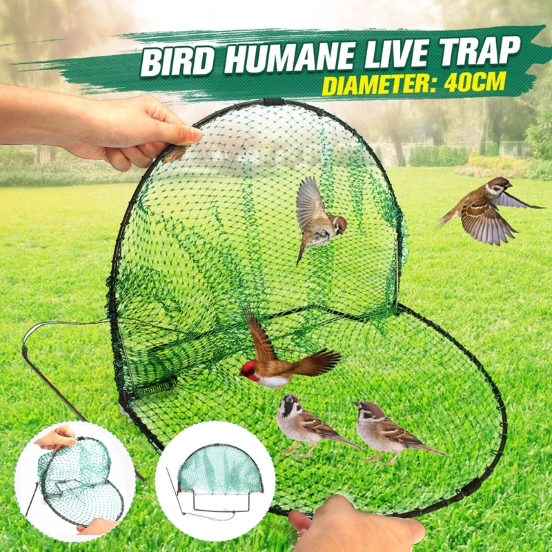 

Bird Sparrow Pigeon Quail Trap Mesh Outdoor Hunting Foldable Netting Corrosion Resistance Bird Hunting Net Garden Supplies