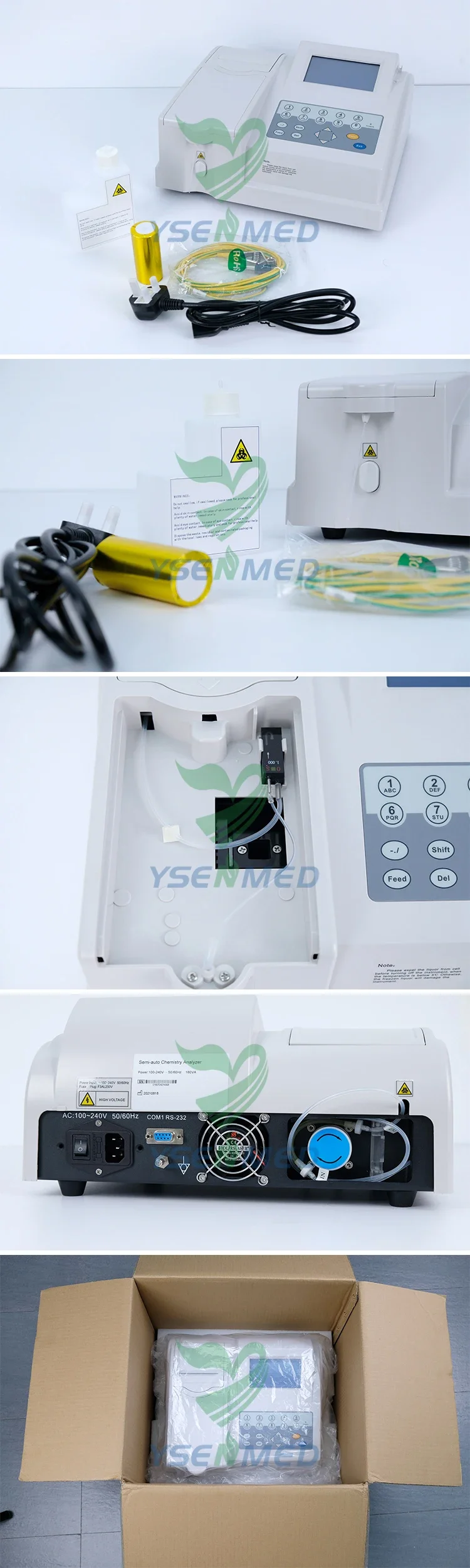 YSTE-21B Лабораторный полуавтоматический биохимический анализатор ветеринарный
