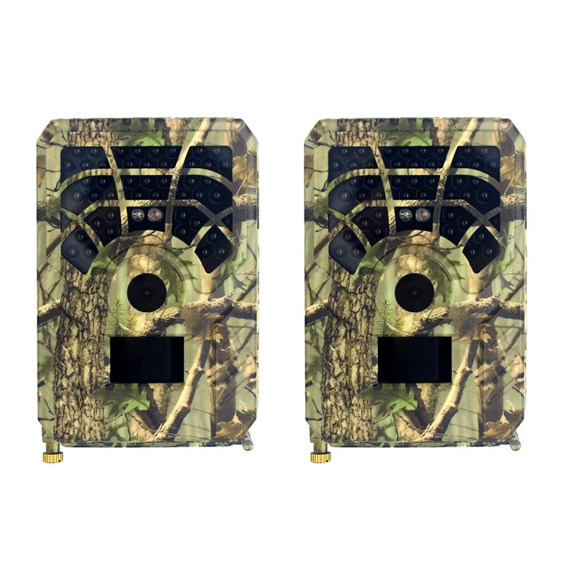 

2X Mini Hunting Camera 12MP PIR Night Vision Waterproof Trail Game Camera For Home Garden Wildlife Hunting Scouting Game