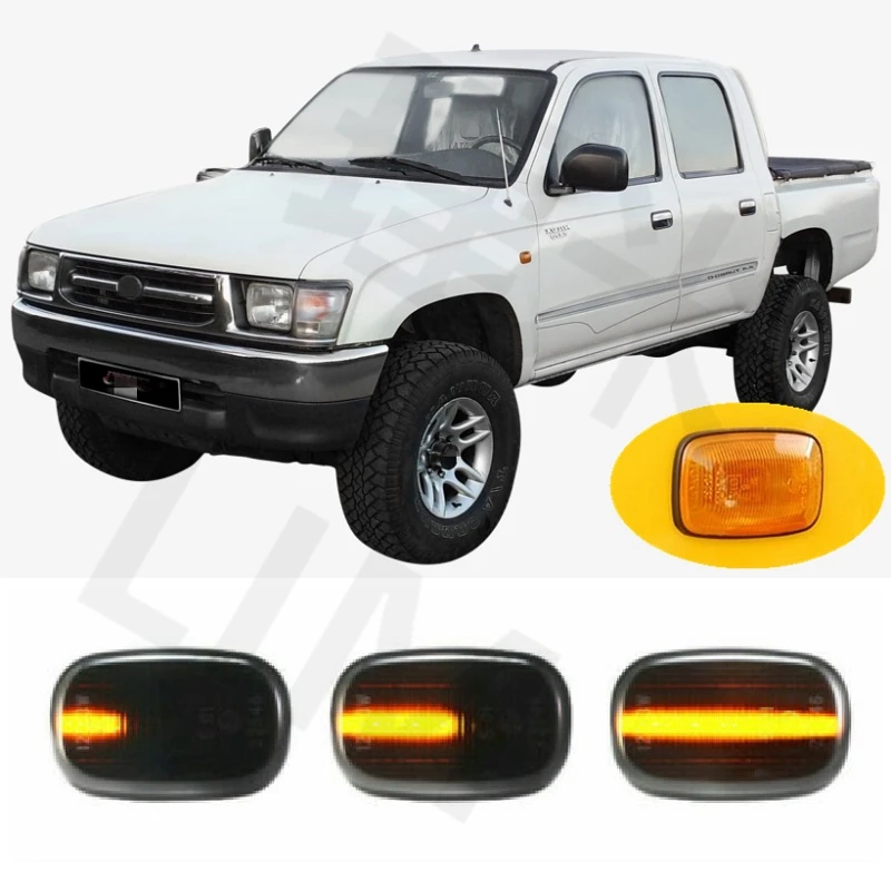 Для Toyota Hilux N80 N90 N100 N110 N140 N150 N160 N170 AN10 AN20 AN30 1988-2005, динамический Светодиодный Боковой габаритный фонарь