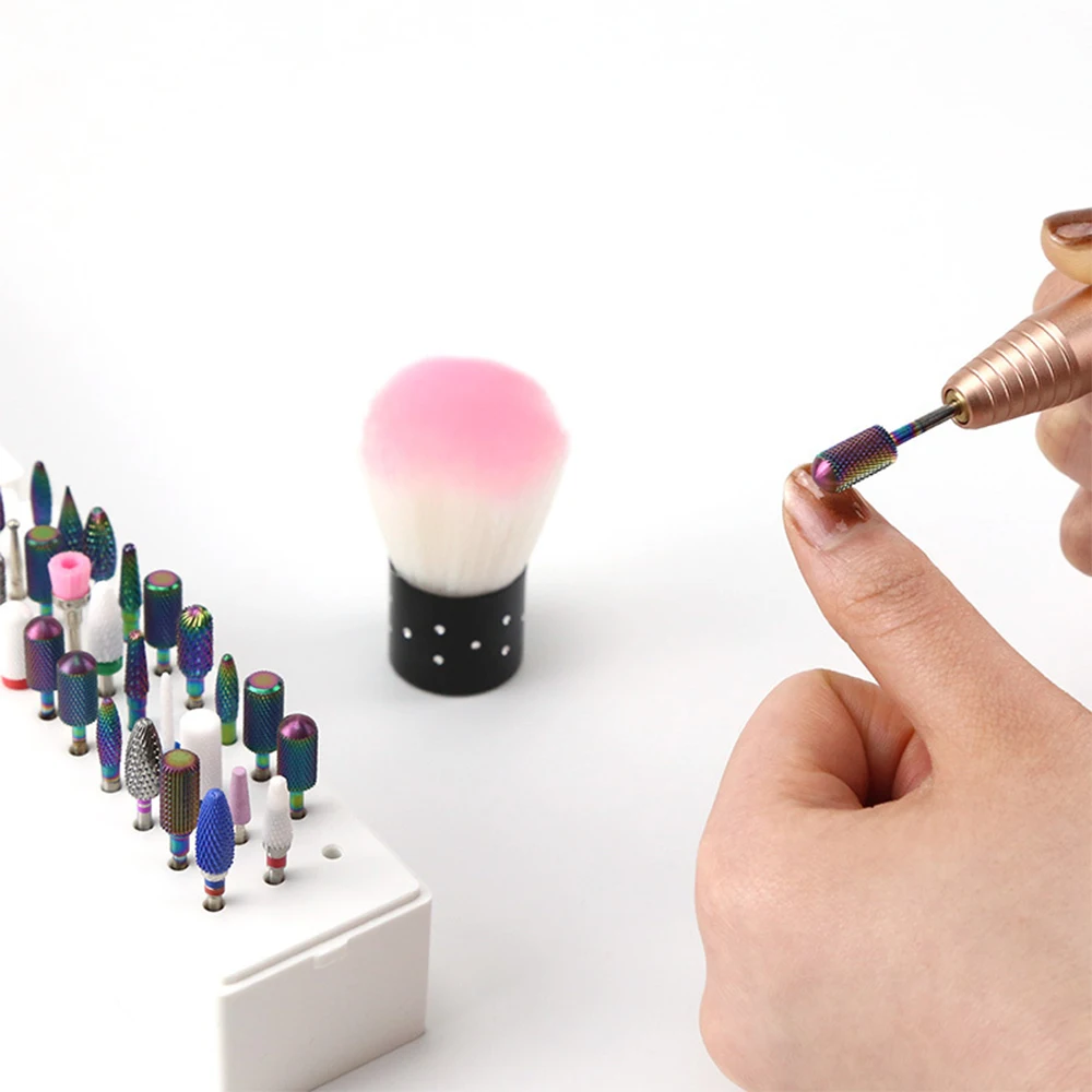 30 Holes Nail Art Drill Storage Box,Grinding Polish Head Bit Holder Display Nail Drill Bits Organizer,Nail Stand Manicure Manege